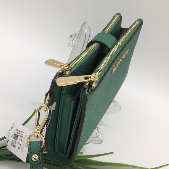 MK Jet Set Travel LG Double Zip Wristlet Wallet - Picture 2 of 8